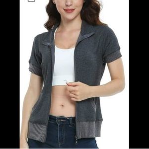 Miss Moly Women’s Short Sleeve Zip Up Sweatshirt